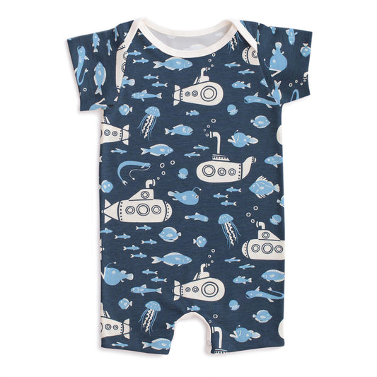 Summer Romper - Submarines Navy & Blue