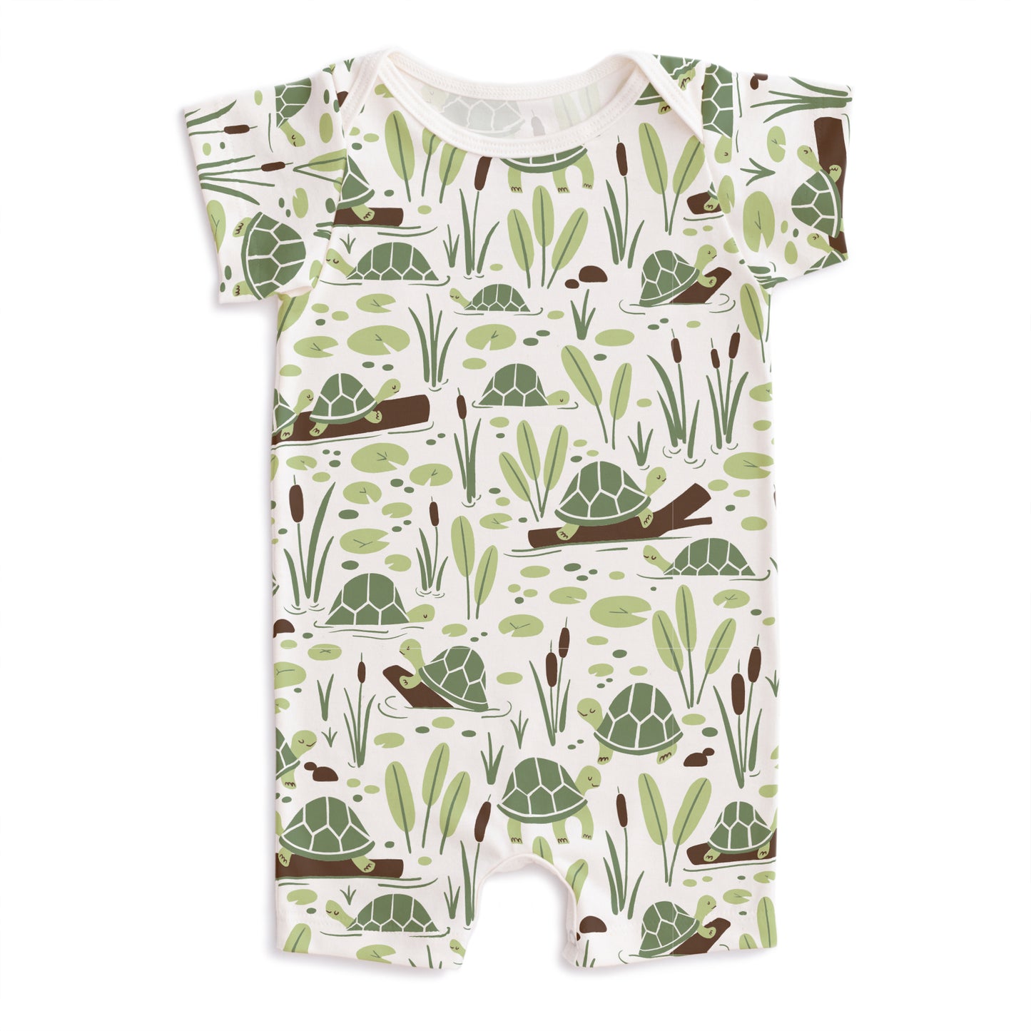 Summer Romper - Turtles Green