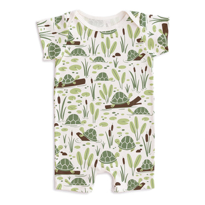 Summer Romper - Turtles Green