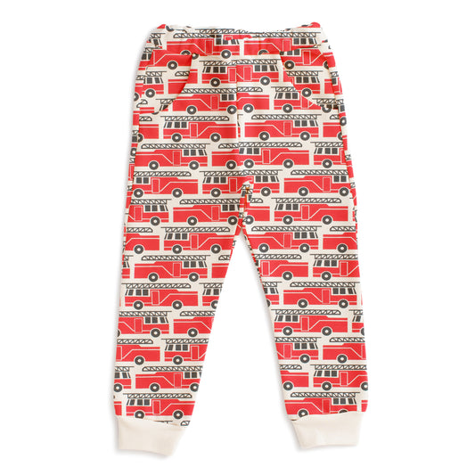 Sweatpants - Firetrucks Red