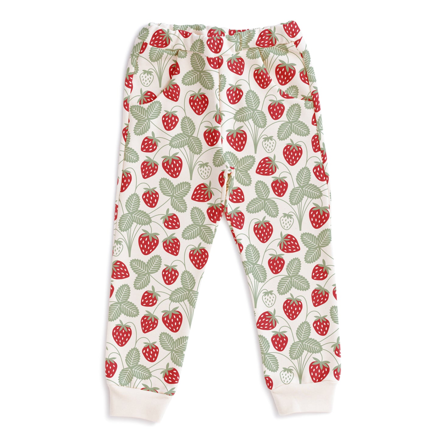 Sweatpants - Strawberries Red & Green