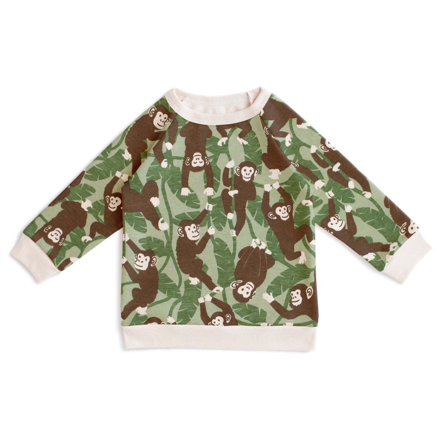 Sweatshirt - Chimpanzees Green
