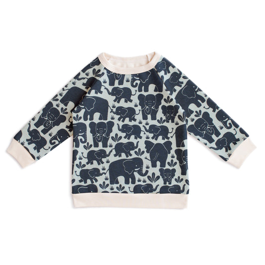 Sweatshirt - Elephant Herd Navy