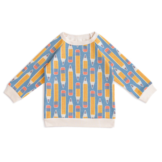 Sweatshirt - Pencils Blue