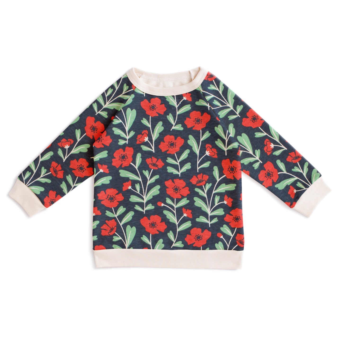 Sweatshirt - Poppies Navy