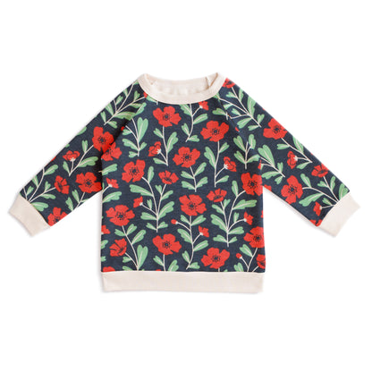 Sweatshirt - Poppies Navy