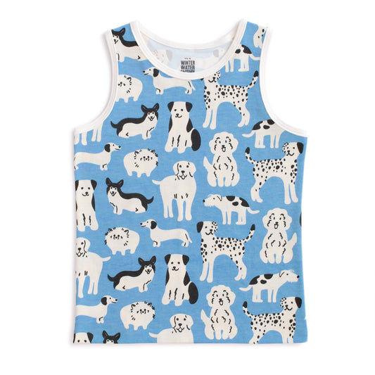 Tank Top - Dog Parade Blue