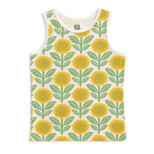 Tank Top - Sunflowers Green