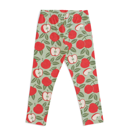Leggings - Apples Red & Green