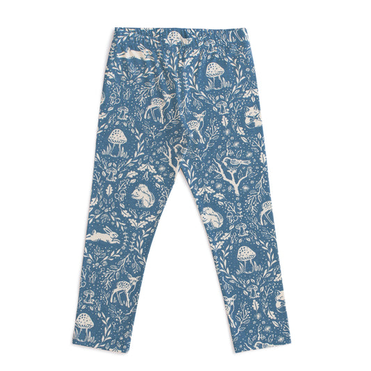 Baby Leggings - Animal Tapestry Blue