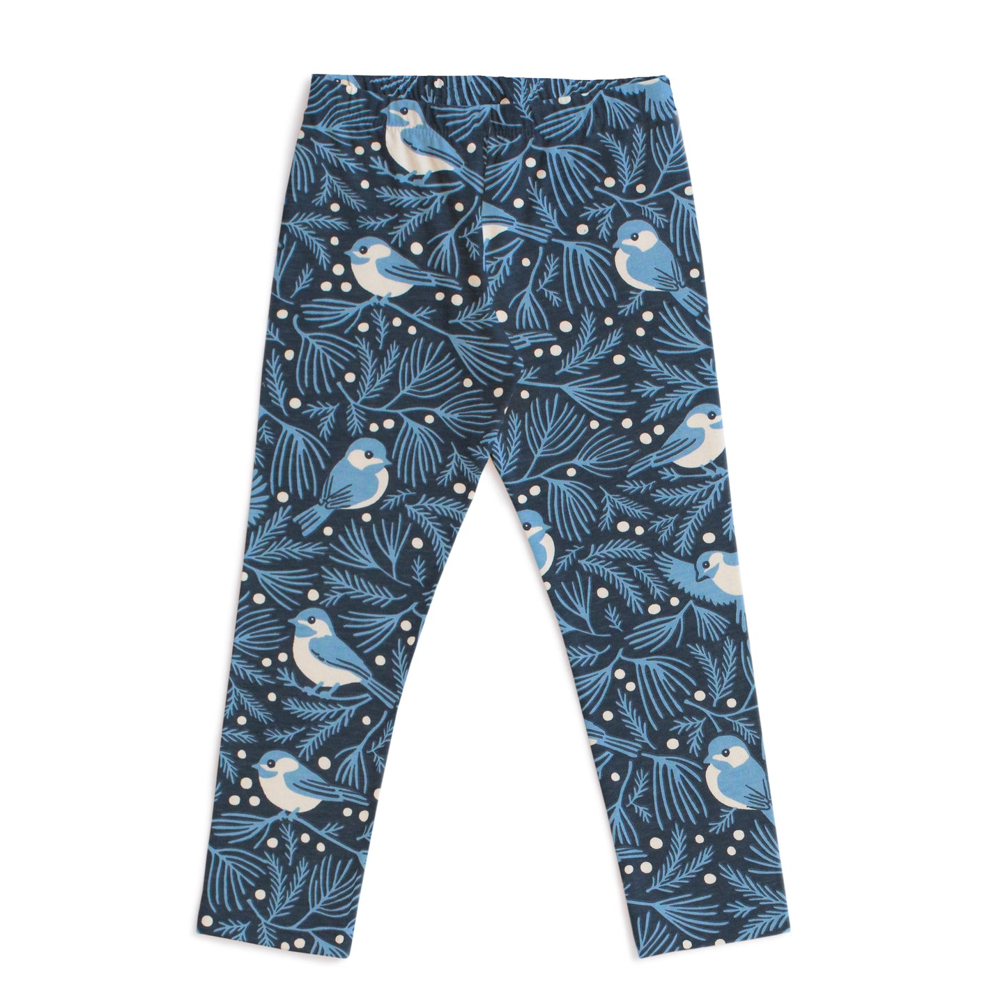 Leggings - Chickadees Navy & Blue