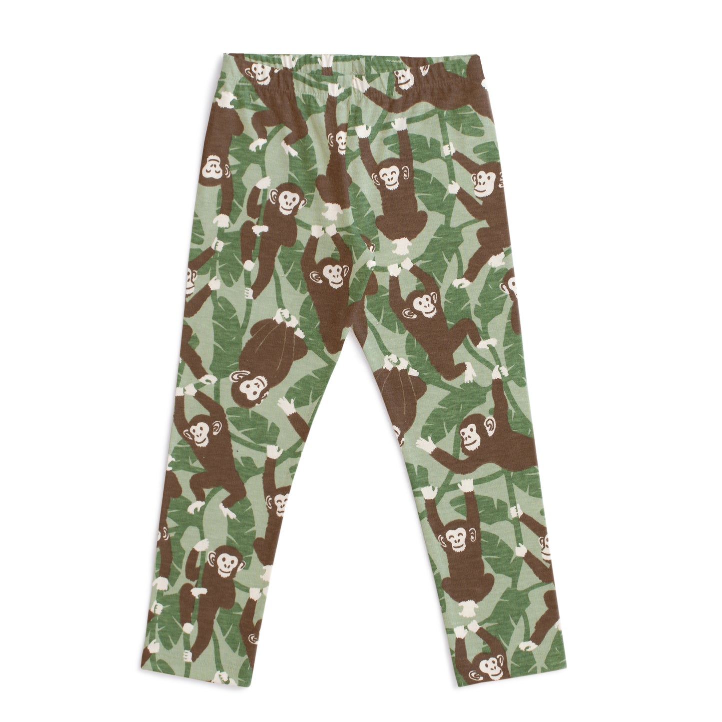 Leggings - Chimpanzees Green