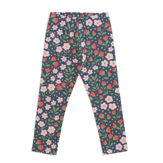 Leggings - Garden Blooms Navy & Pink