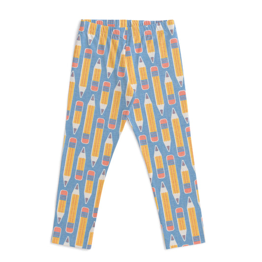 Baby Leggings - Pencils Blue