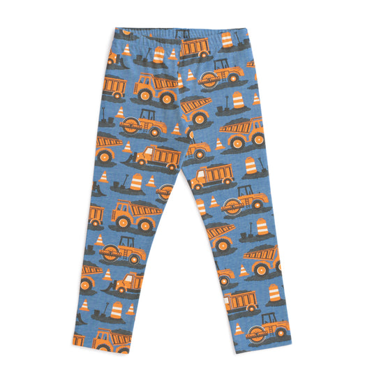 Baby Leggings - Roadwork Orange & Blue