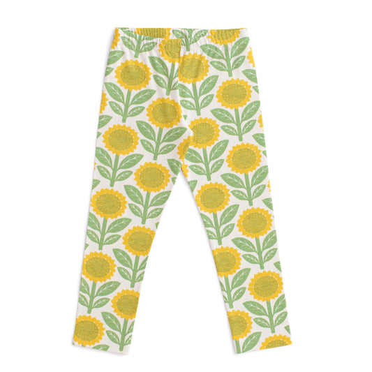 Baby Leggings - Sunflowers Green