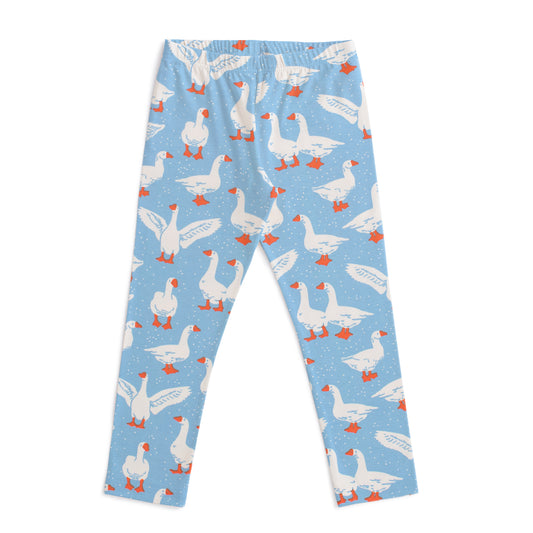 Leggings - Silly Geese Blue