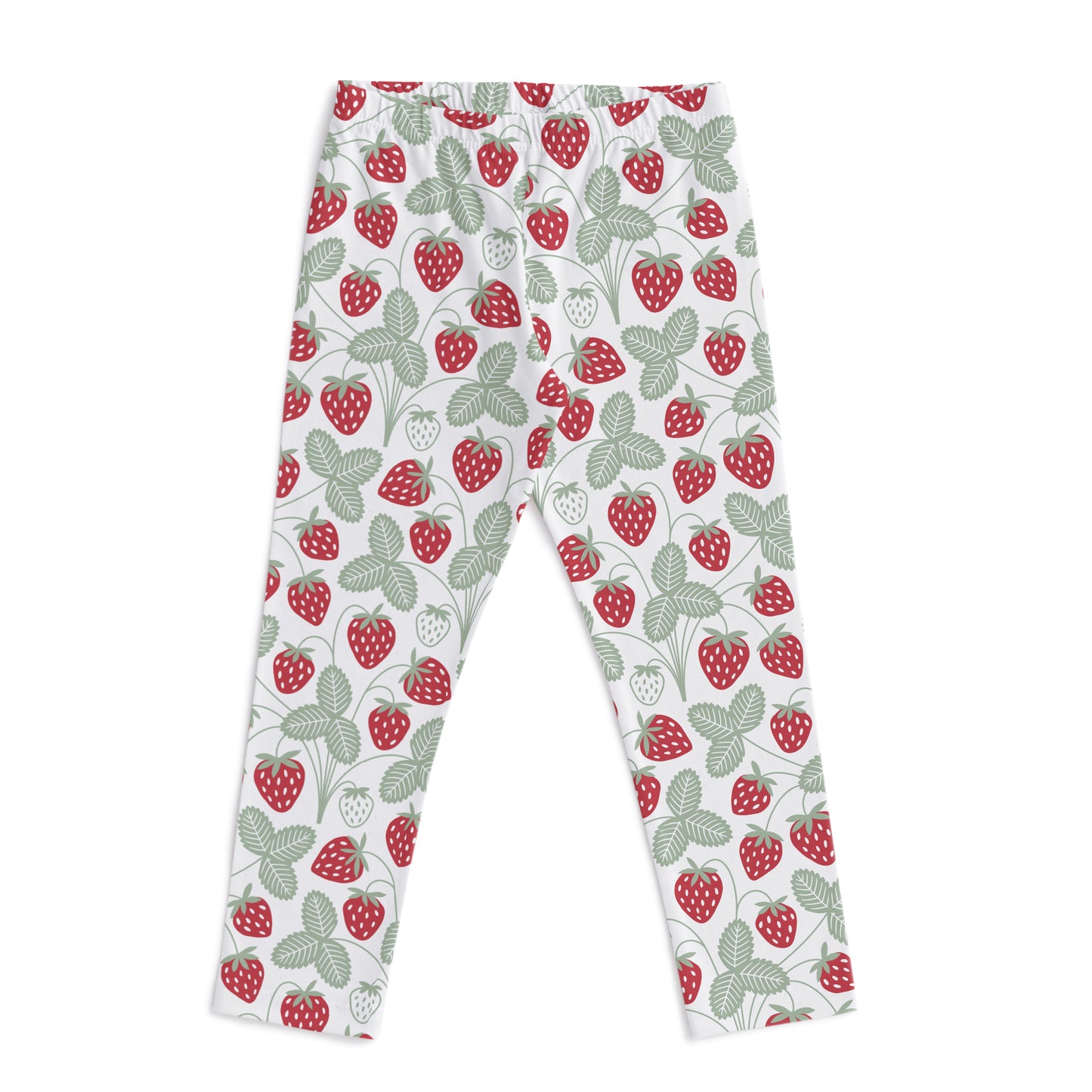 Baby Leggings - Strawberries Red & Green