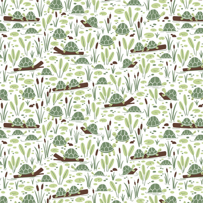 Long Sleeve Romper - Turtles Green