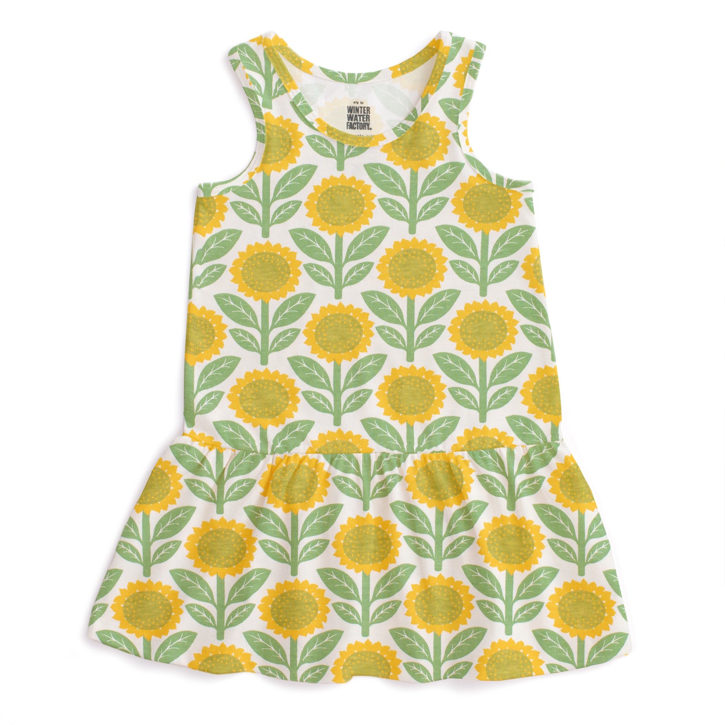 Valencia Dress - Sunflowers Green