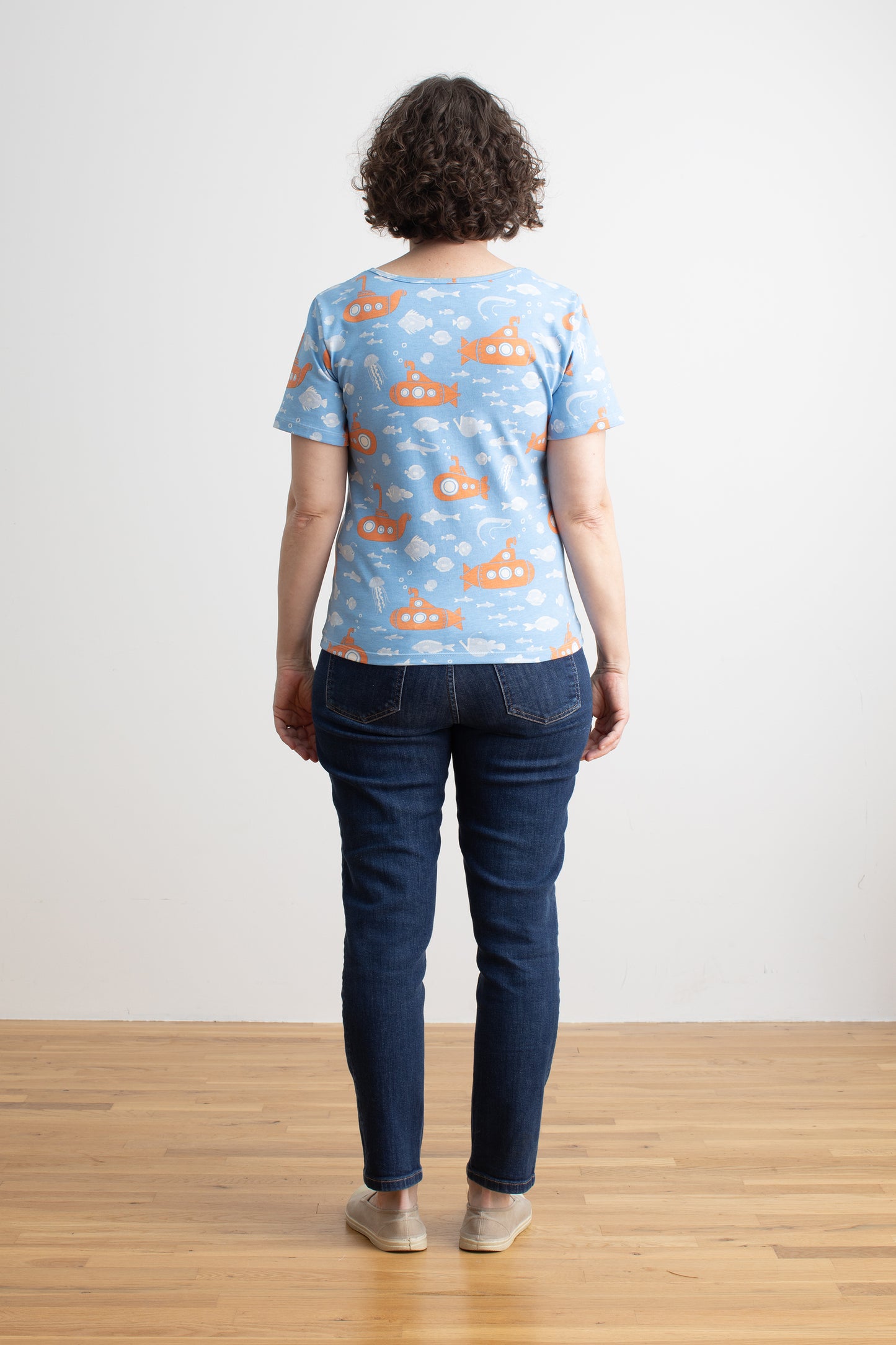 Austin Top - Submarines Blue & Orange