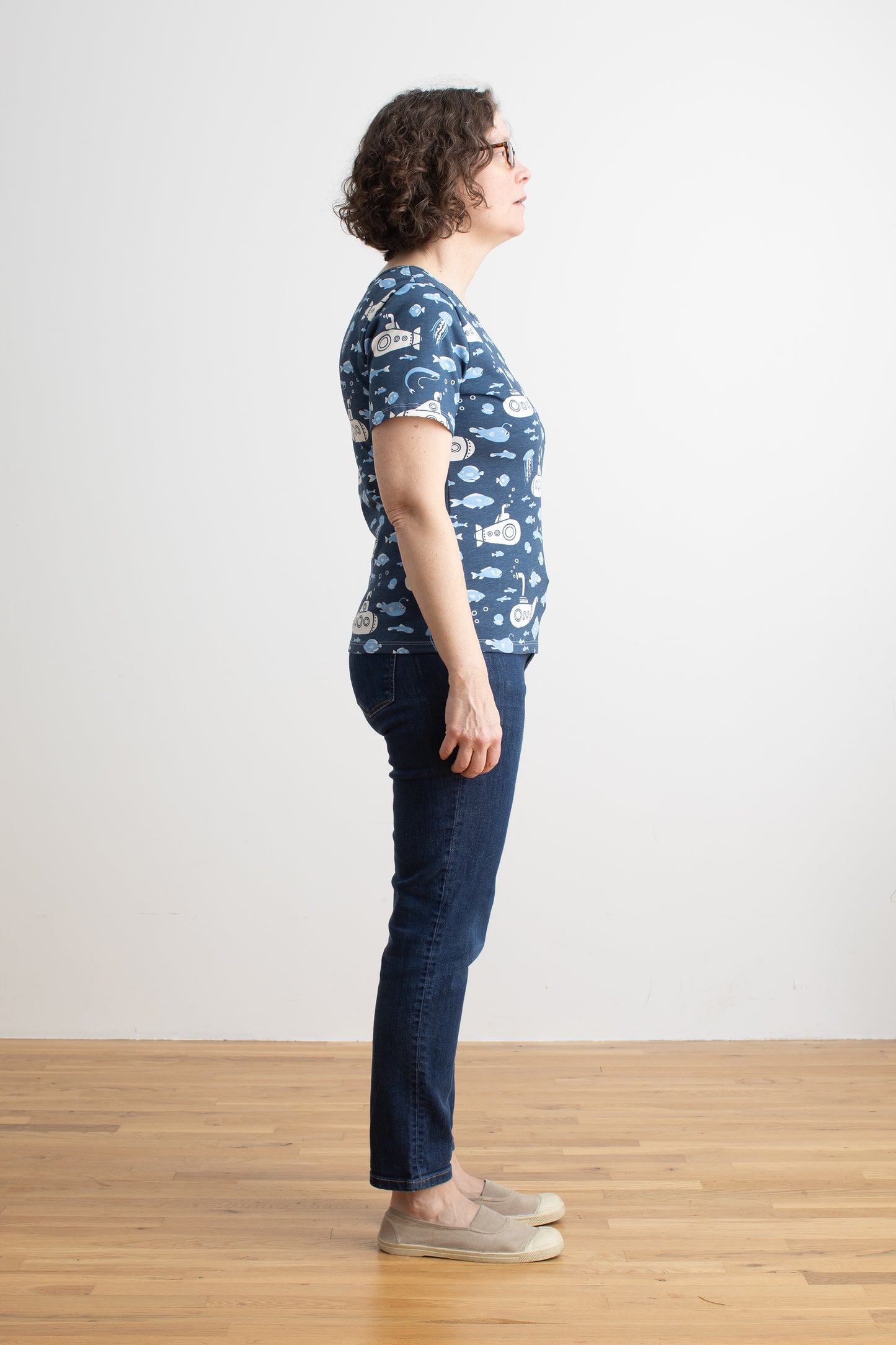 Austin Top - Submarines Navy & Blue