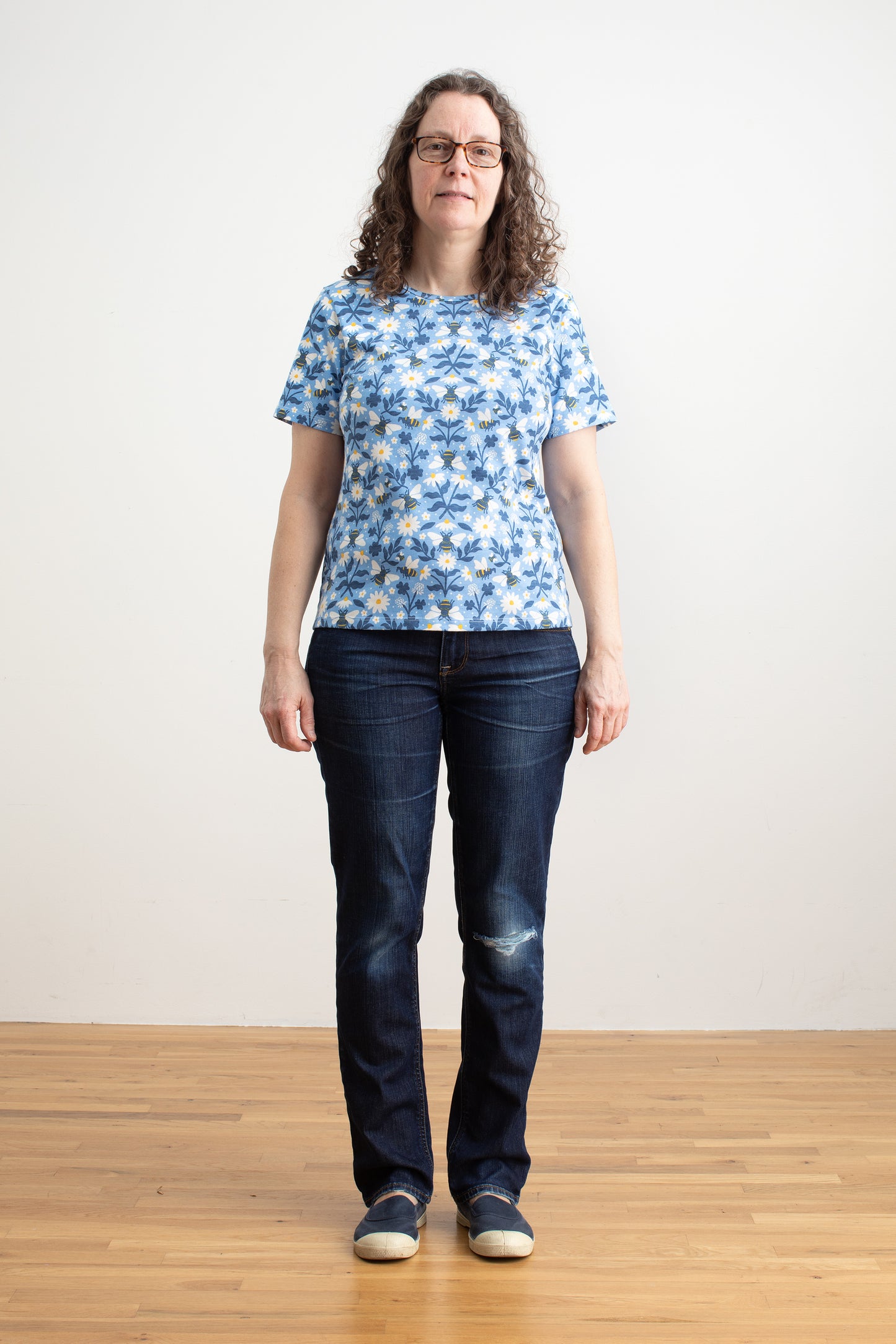 Austin Top - Bees Blue