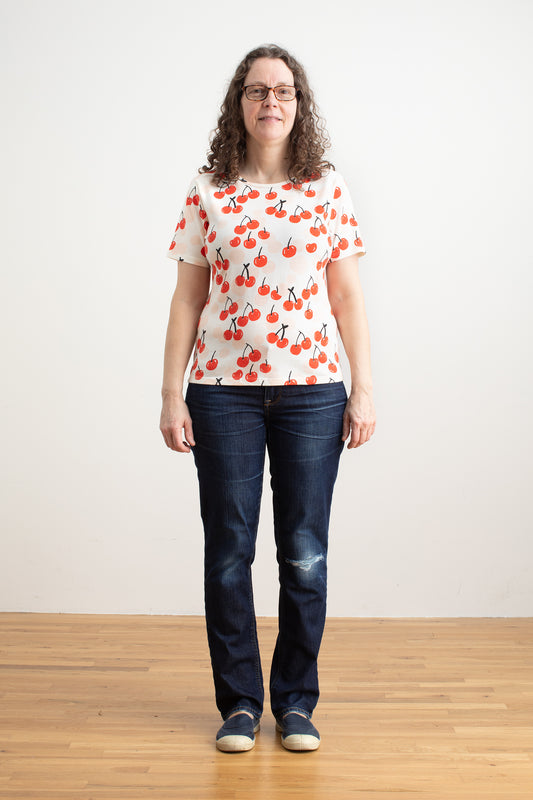 Austin Top - Cherries Red