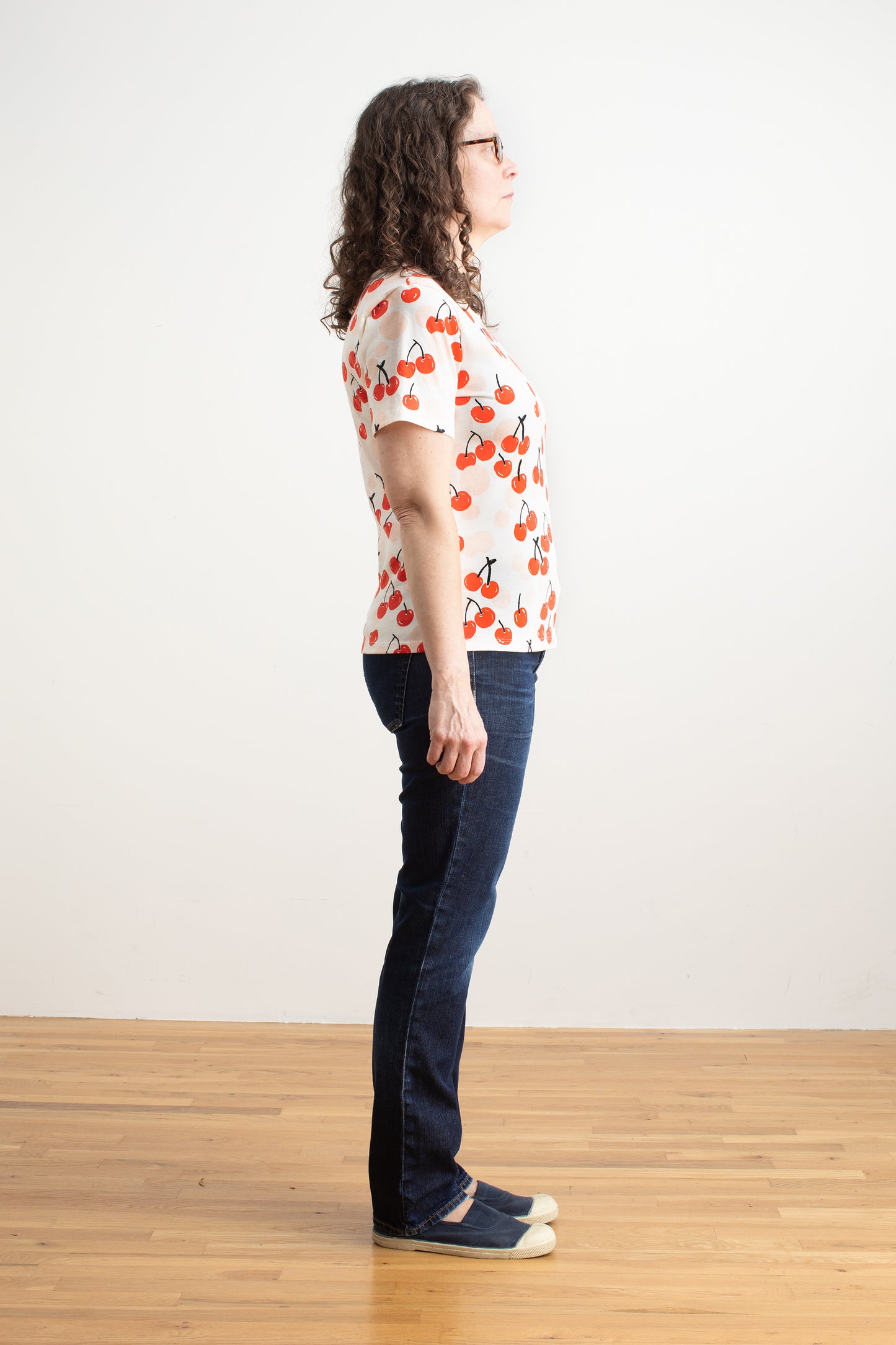 Austin Top - Cherries Red