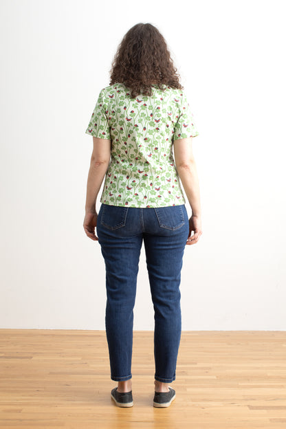 Austin Top - Clover & Ladybugs Green