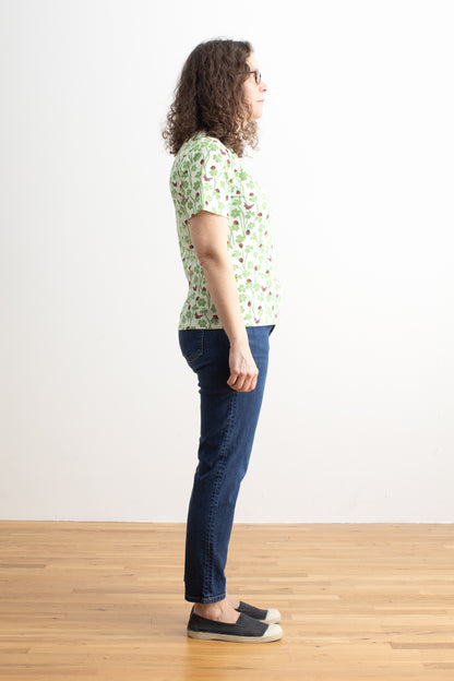 Austin Top - Clover & Ladybugs Green
