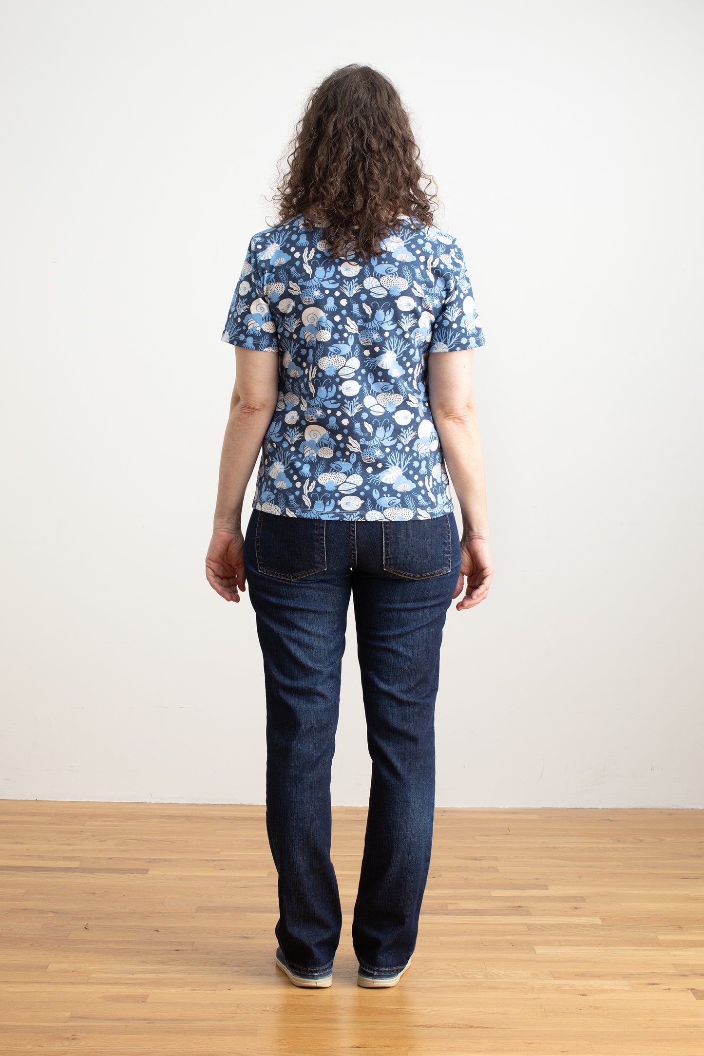 Austin Top - Ocean Life Navy
