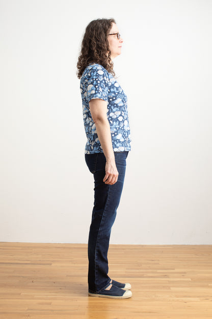 Austin Top - Ocean Life Navy