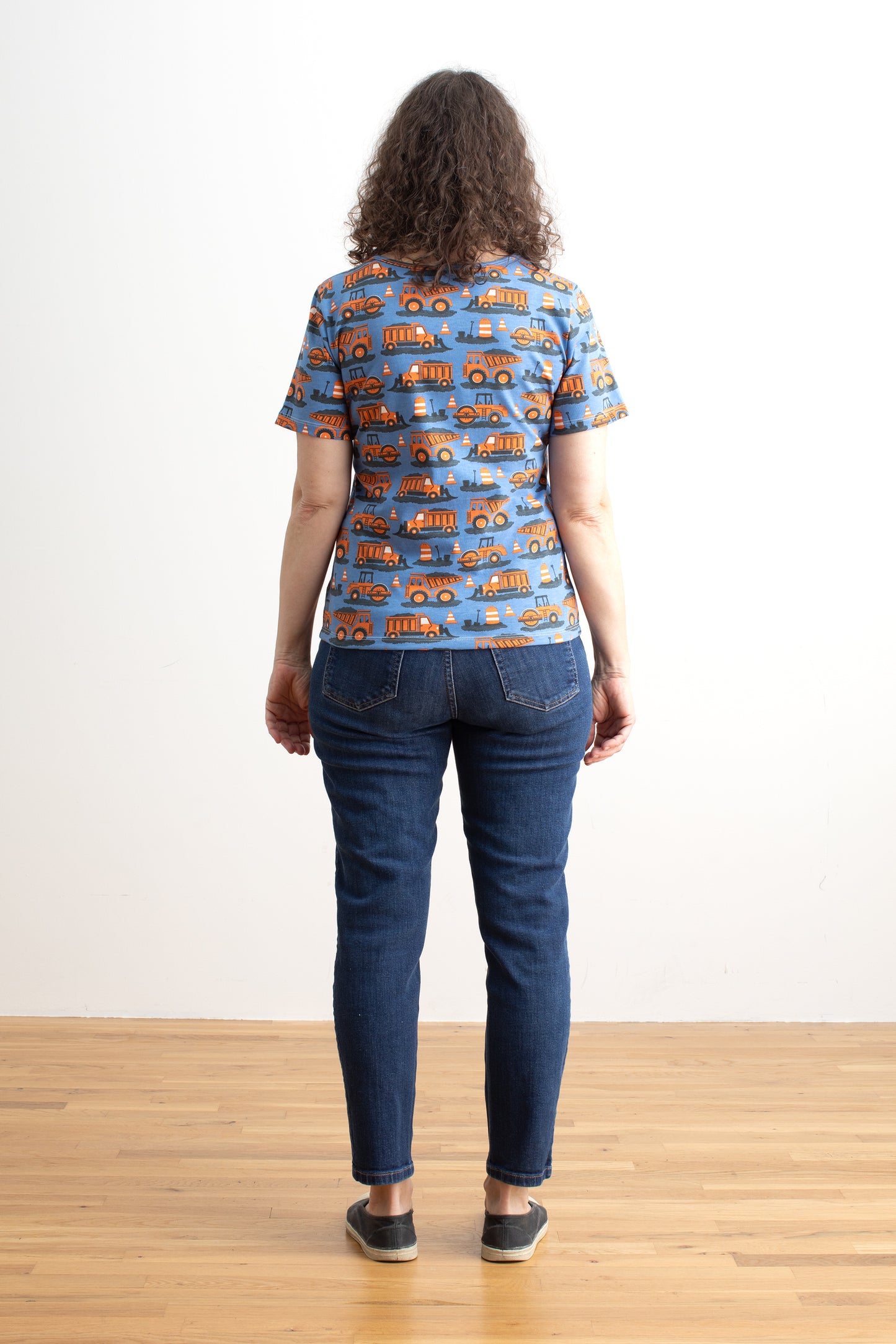 Austin Top - Roadwork Orange & Blue