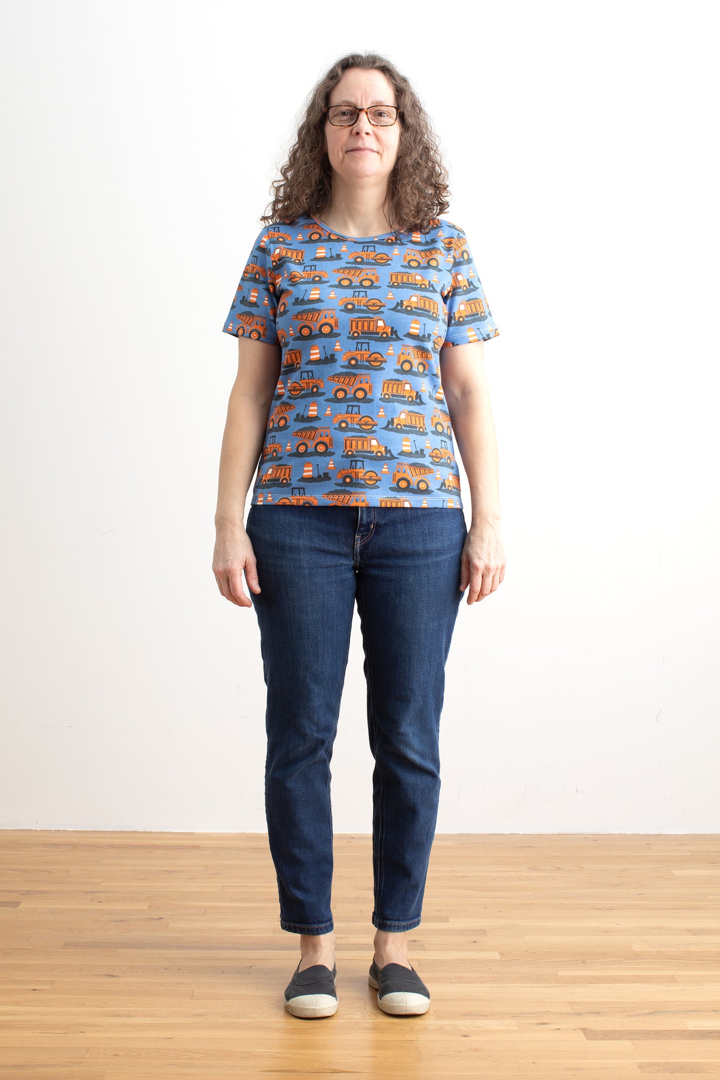Austin Top - Roadwork Orange & Blue
