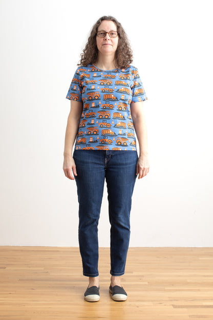 Austin Top - Roadwork Orange & Blue