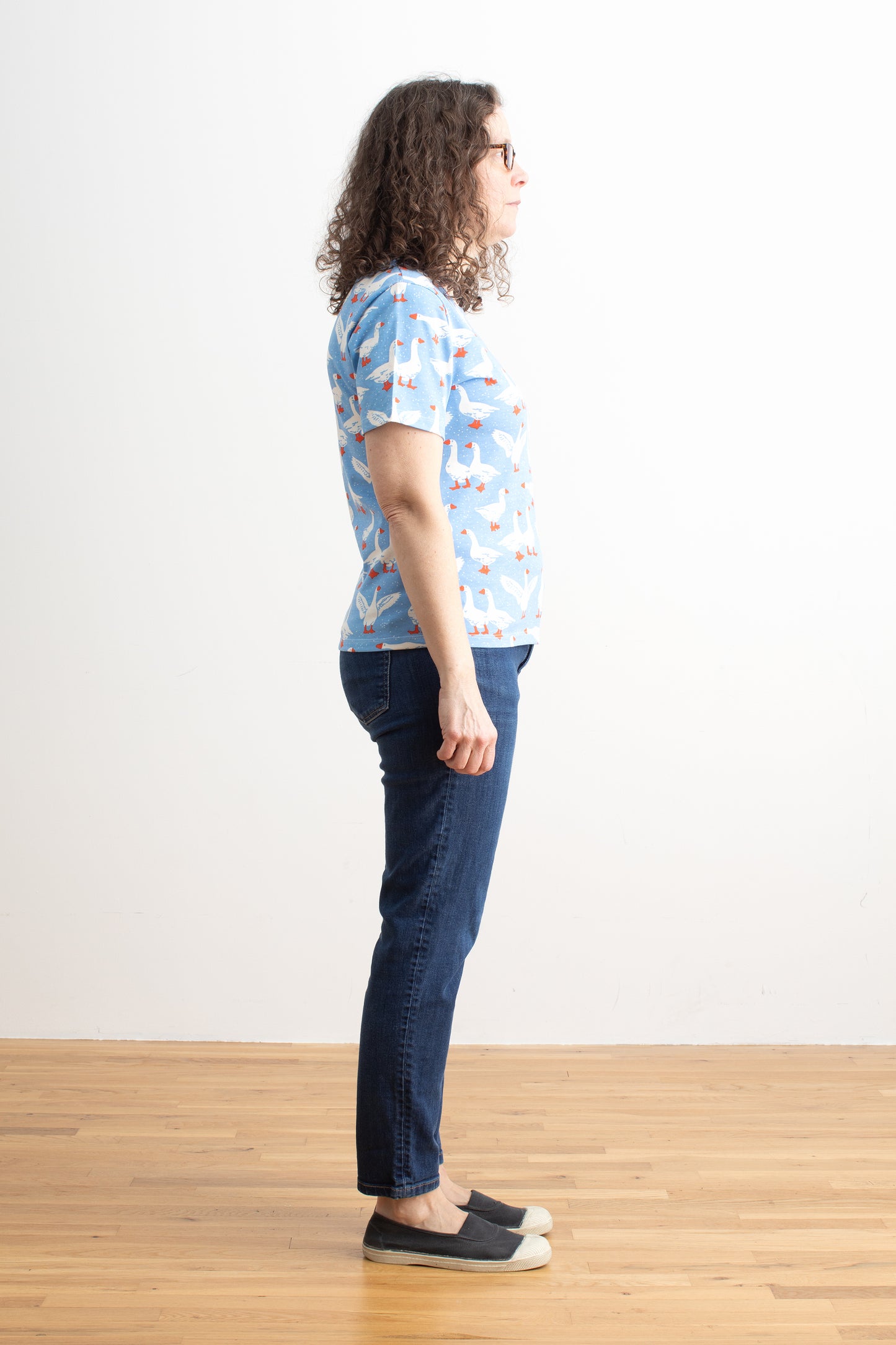 Austin Top - Silly Geese Blue