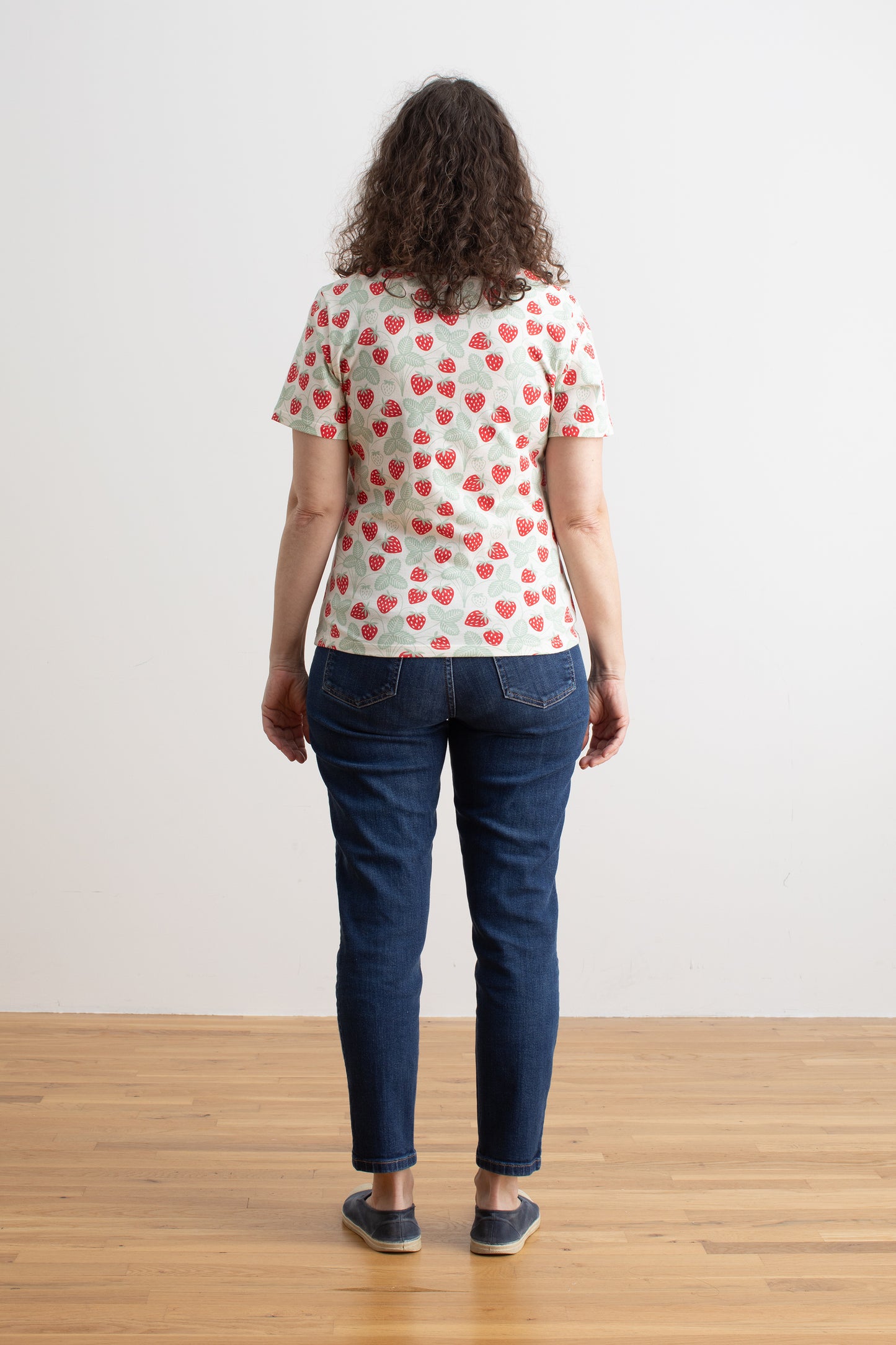 Austin Top - Strawberries Red & Green
