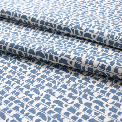 Belgian Linen Pillow Case - Corrugated Blue
