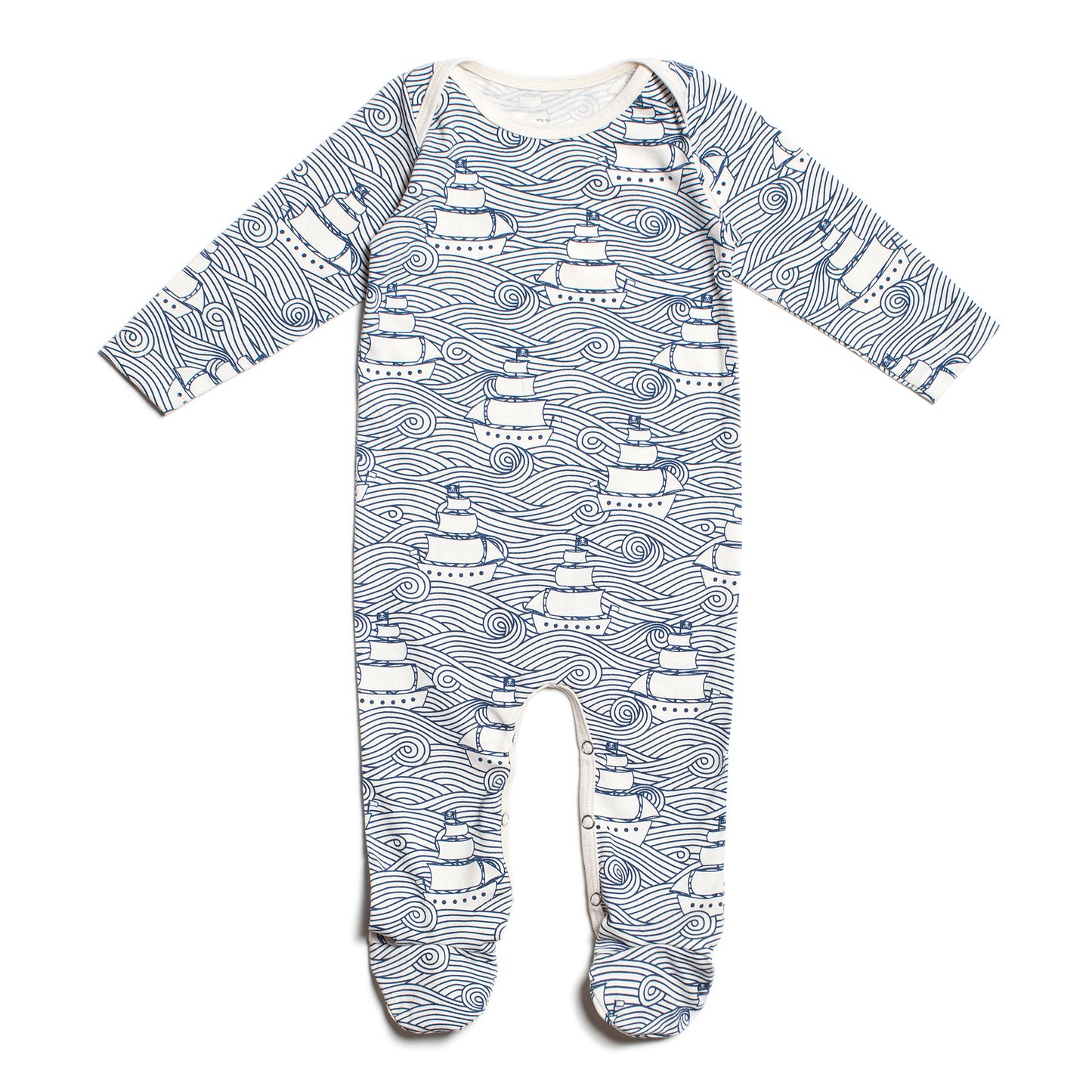 Footed Romper - High Seas Navy