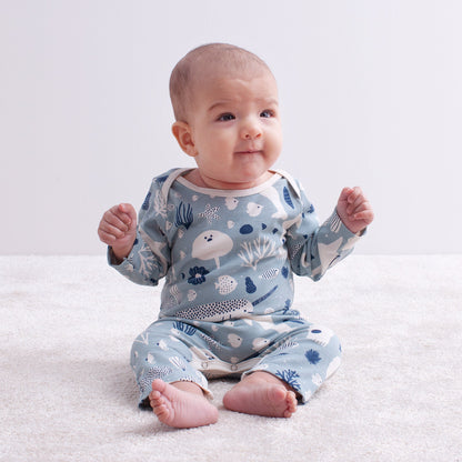 Long Sleeve Romper - Firetrucks Red