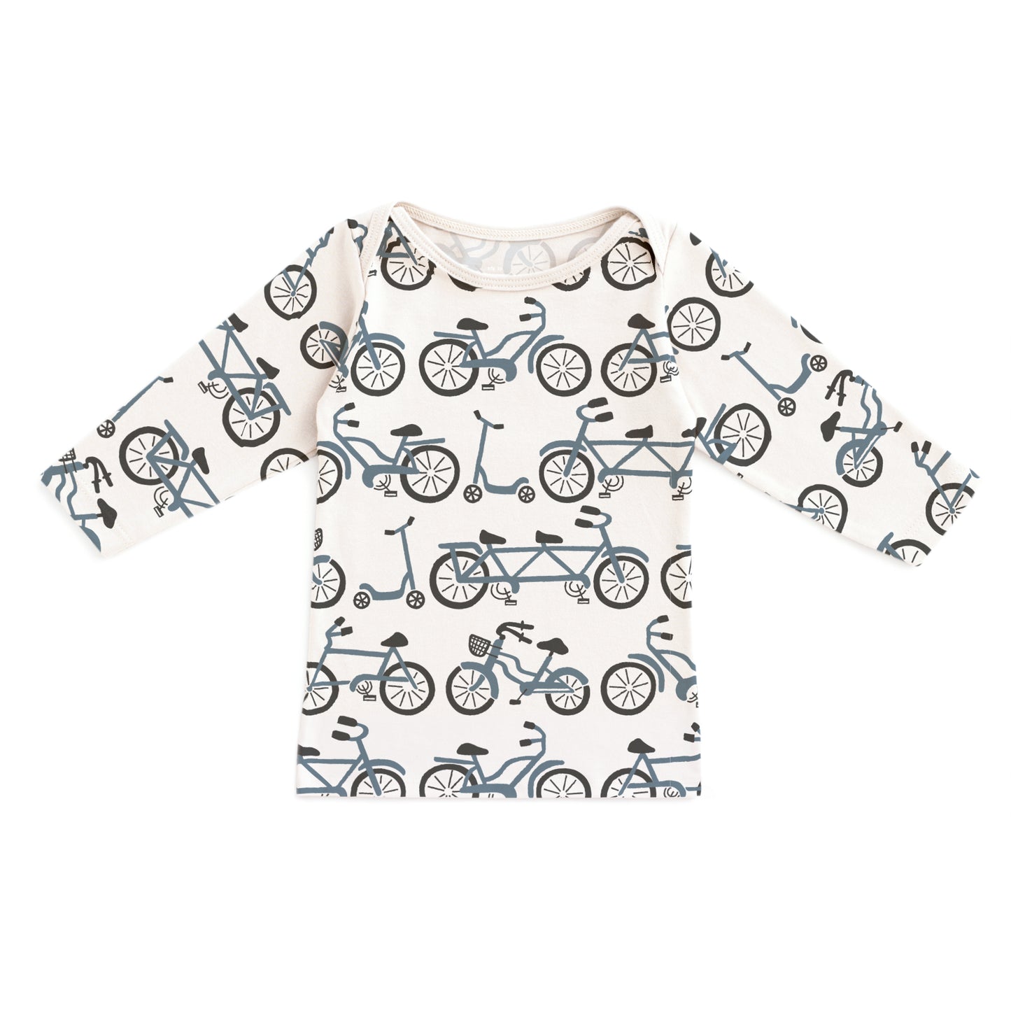 Long-Sleeve Lap Tee - Bikes Slate Blue