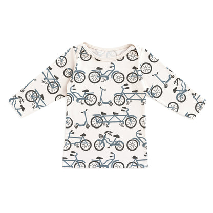 Long-Sleeve Lap Tee - Bikes Slate Blue