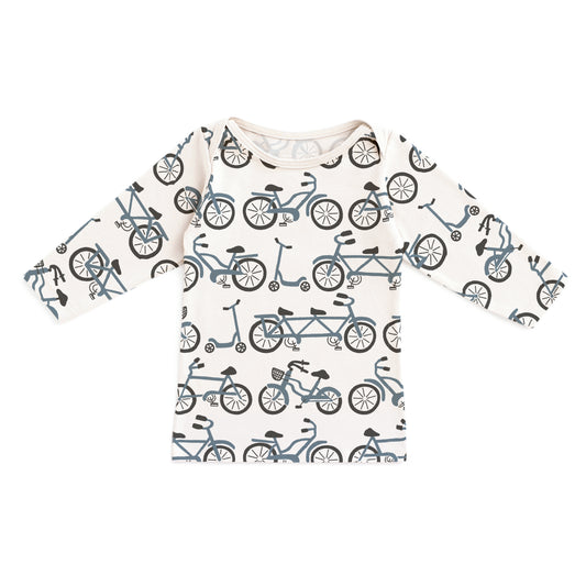 Long-Sleeve Lap Tee - Bikes Slate Blue