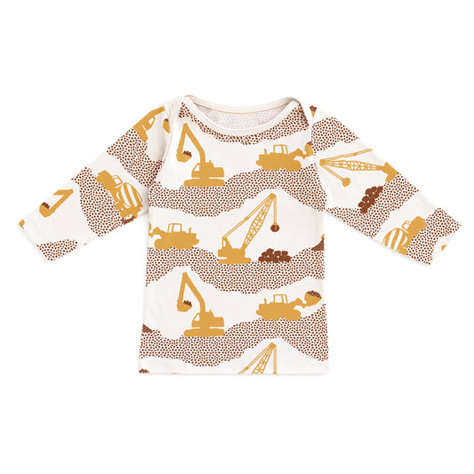Long-Sleeve Lap Tee - Construction Yellow & Chestnut