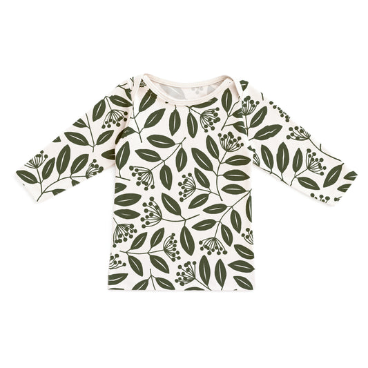 Long-Sleeve Lap Tee - Elderberries Dark Green