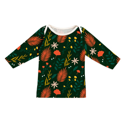 Long-Sleeve Lap Tee - Secret Garden Dark Green