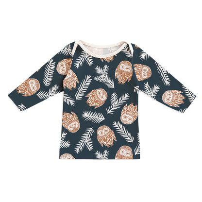 Long-Sleeve Lap Tee - Owls Night Sky