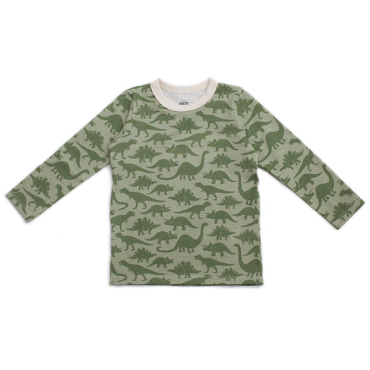 Long-Sleeve Tee - Dinosaurs Sage