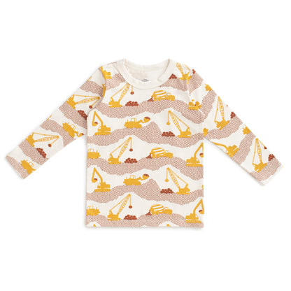 Long-Sleeve Tee - Construction Yellow & Chestnut